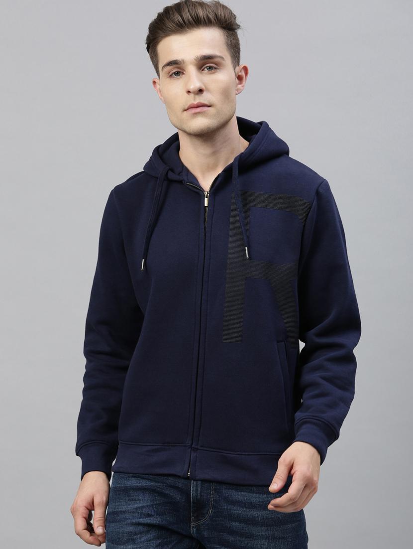 navy blue printed sweatshirt - 17583008 - Zoom Image - 1