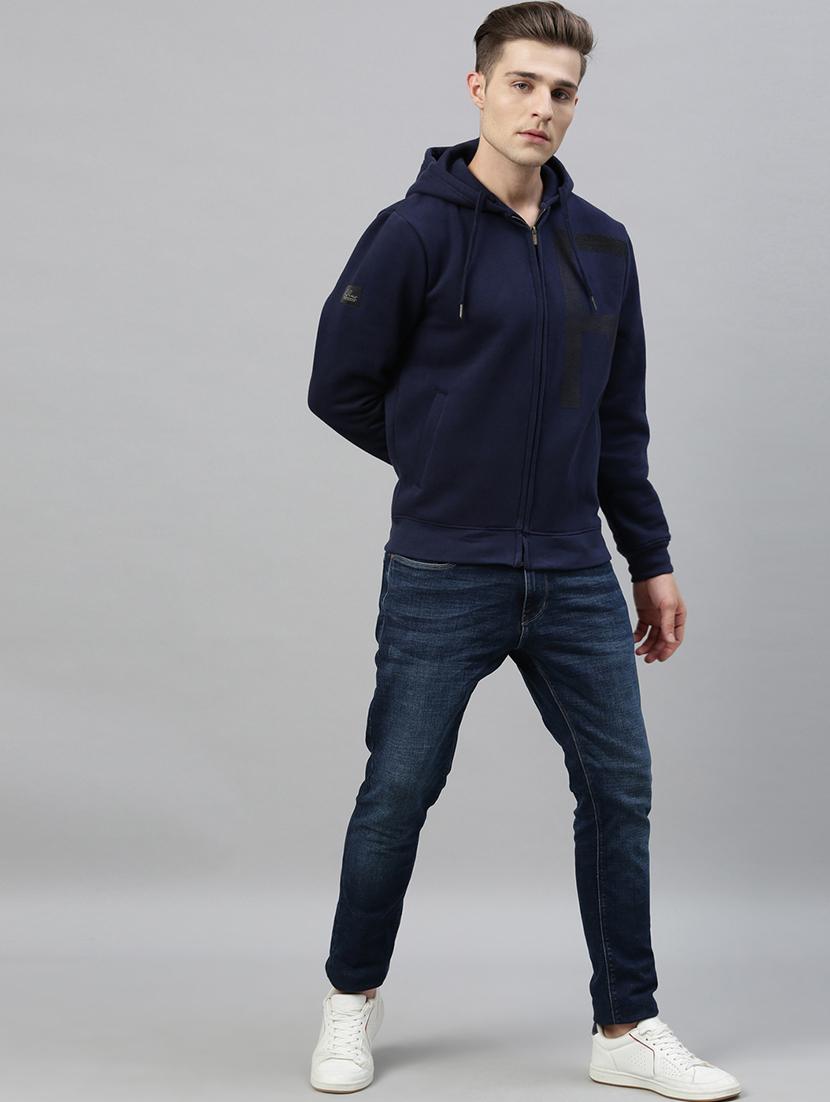 navy blue printed sweatshirt - 17583008 - Zoom Image - 4