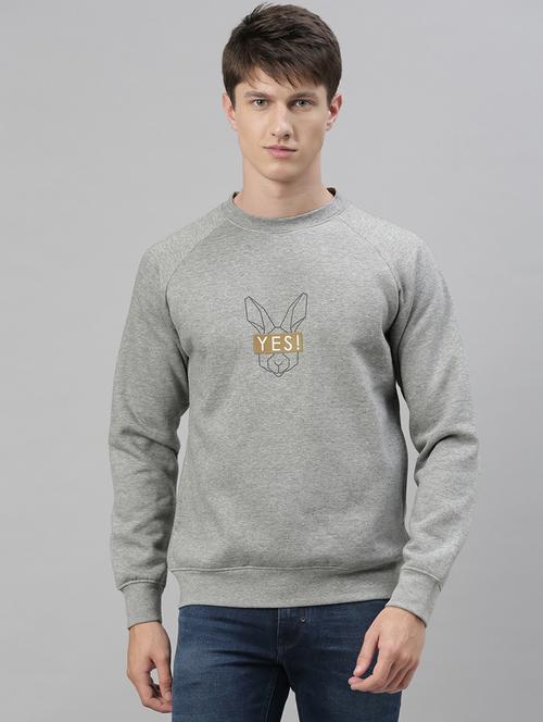 grey printed sweatshirt - 17583011 - Standard Image - 1