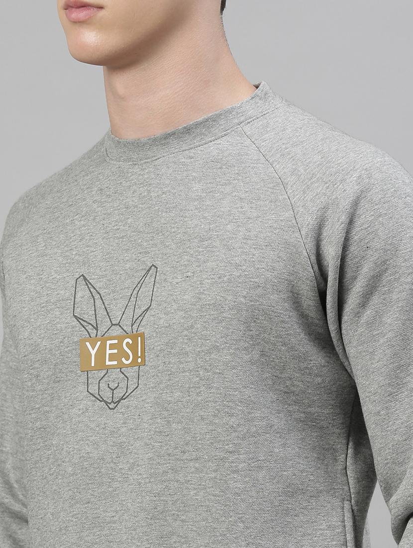 grey printed sweatshirt - 17583011 - Zoom Image - 5