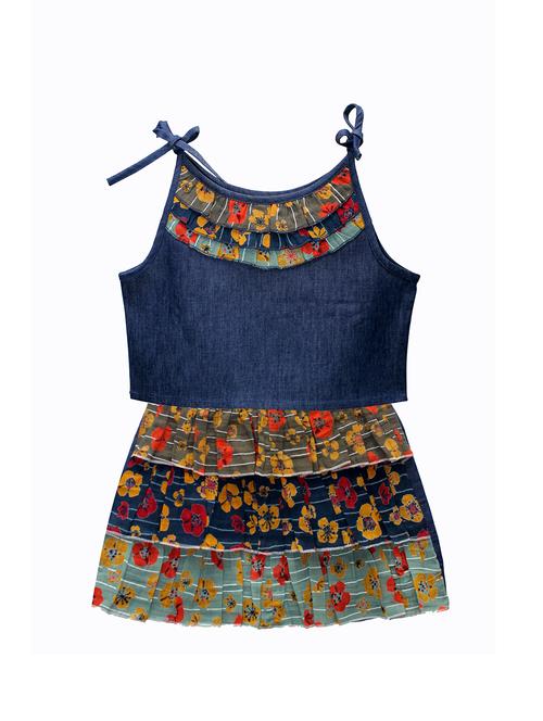 floral top with skirt set - 17583271 - Standard Image - 1