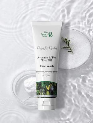 the beauty sailoravocado and tea tree oil face wash for purifying, refreshing skin & improves complexion of skin - 100 ml - 17583273 - Standard Image - 3