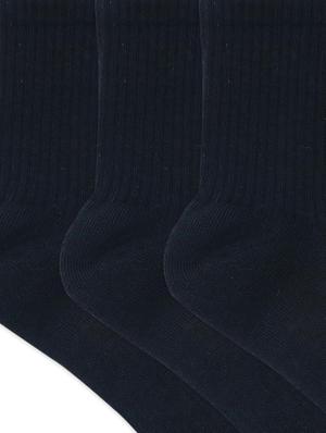 black cotton ankle length sock - 17583497 - Standard Image - 3