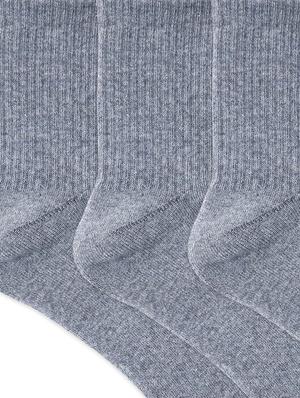 grey cotton ankle length sock - 17583499 - Standard Image - 3