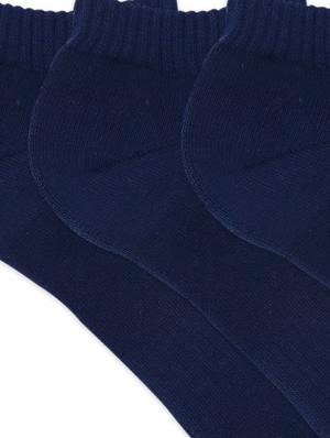 navy blue cotton ankle length sock - 17583501 - Standard Image - 3