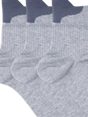 grey cotton ankle length sock - 17583503 - Standard Image - 3
