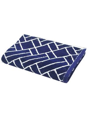 bianca mercerized combed cotton bumpy-stripes towels -1pc bath towel (sonoma) solid-navy blue - 17583562 - Standard Image - 2