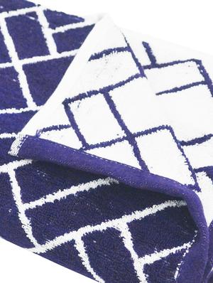 bianca mercerized combed cotton bumpy-stripes towels -1pc bath towel (sonoma) solid-navy blue - 17583562 - Standard Image - 4
