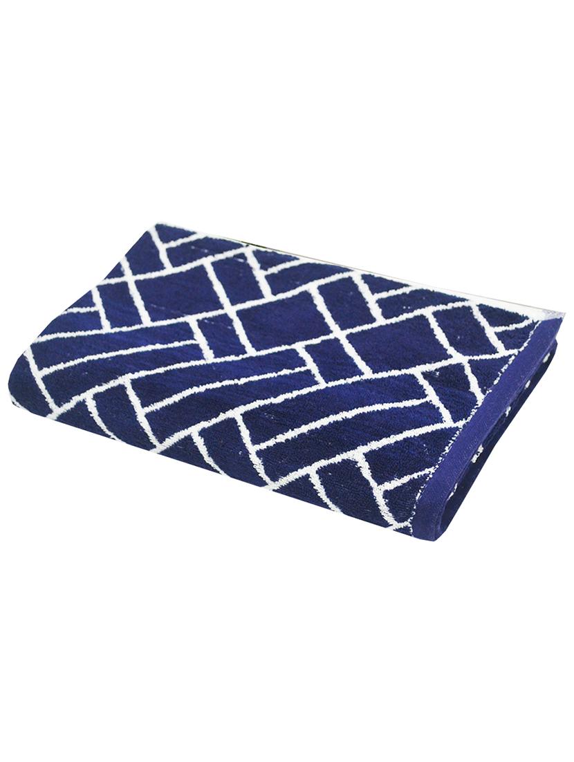 bianca mercerized combed cotton bumpy-stripes towels -1pc bath towel (sonoma) solid-navy blue - 17583562 - Zoom Image - 2
