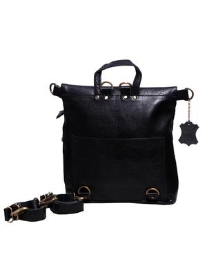 black leather utility backpack - 17583802 - Standard Image - 5