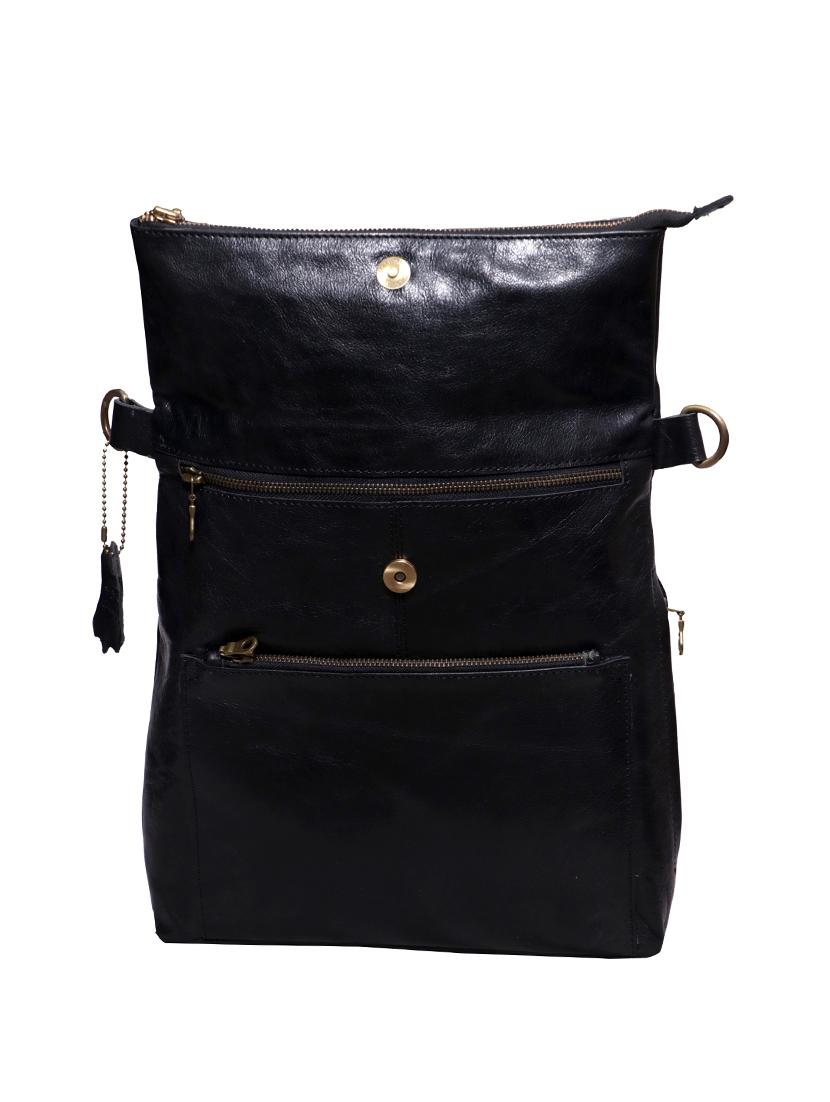 black leather utility backpack - 17583802 - Zoom Image - 2