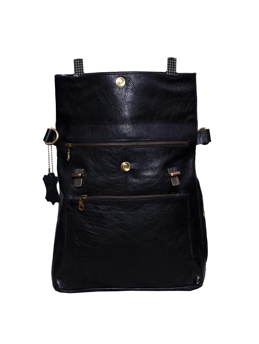 black leather utility backpack - 17583810 - Zoom Image - 2