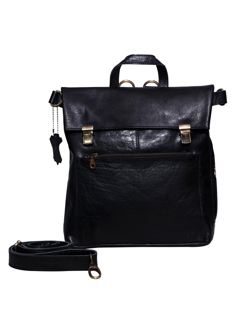 black leather utility backpack - 17583810 - Zoom Image - 4