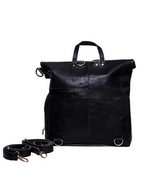 black leather utility backpack - 17583817 - Standard Image - 4