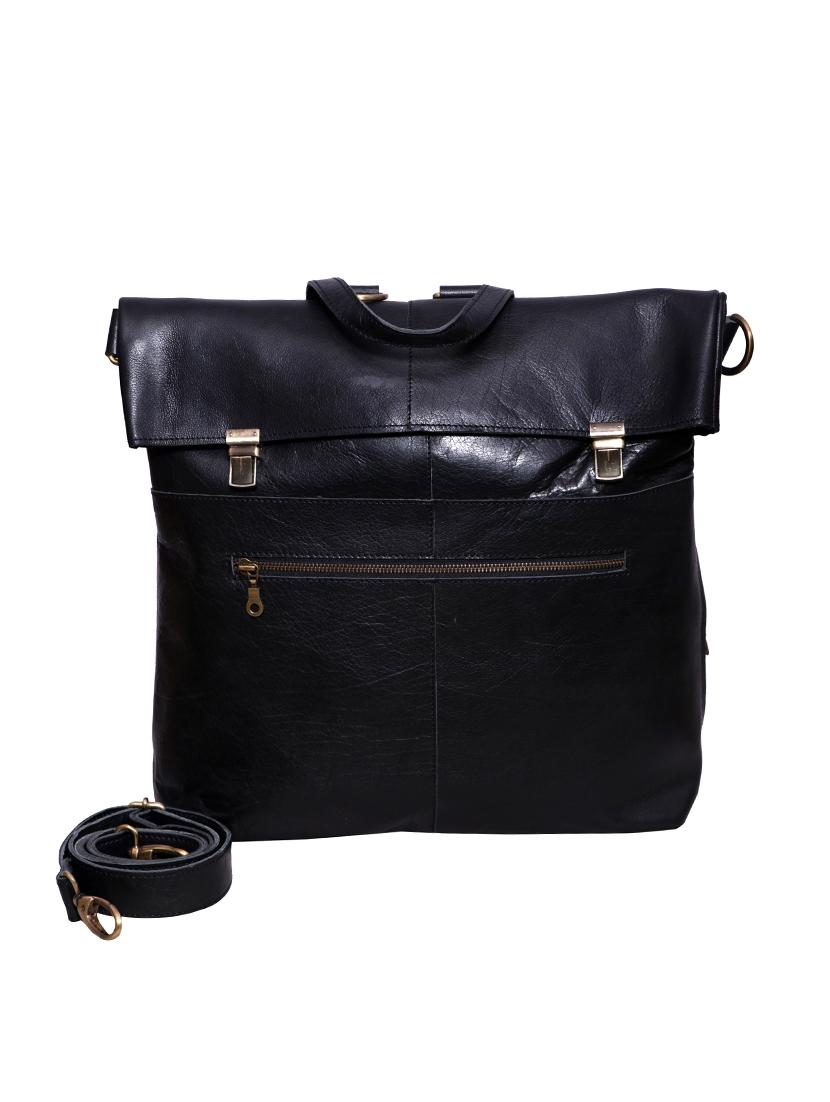 black leather utility backpack - 17583817 - Zoom Image - 1