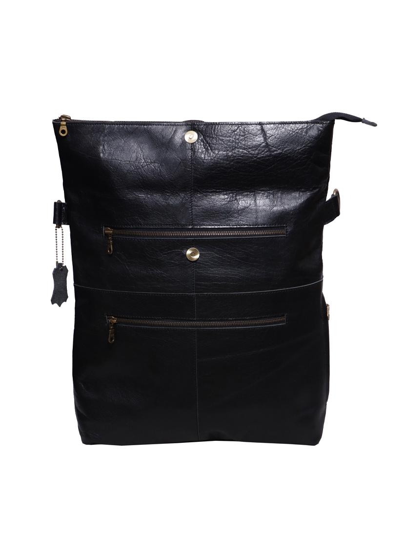 black leather utility backpack - 17583841 - Zoom Image - 2