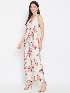 floral full leg jumpsuit - 17583902 - Standard Image - 2