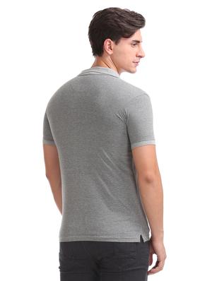 grey striped polo t-shirt - 17584346 - Standard Image - 3
