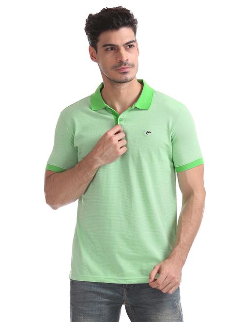 green striped polo t-shirt - 17584347 - Standard Image - 1