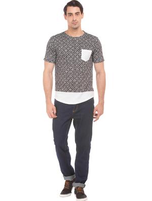 black printed cut & sew pocket t-shirt - 17584353 - Standard Image - 4