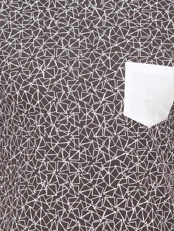 black printed cut & sew pocket t-shirt - 17584353 - Zoom Image - 5
