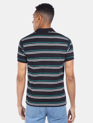 black striped polo t-shirt - 17584354 - Standard Image - 3