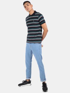 black striped polo t-shirt - 17584354 - Standard Image - 4