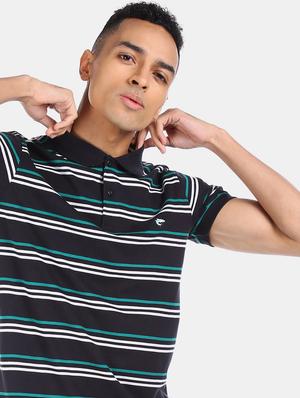 black striped polo t-shirt - 17584354 - Standard Image - 5
