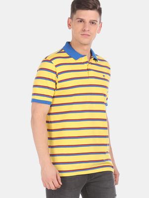 yellow striped polo t-shirt - 17584356 - Standard Image - 2