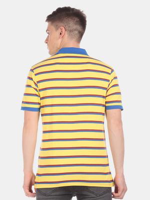 yellow striped polo t-shirt - 17584356 - Standard Image - 3