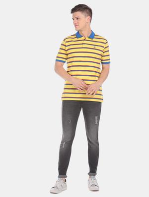 yellow striped polo t-shirt - 17584356 - Standard Image - 4