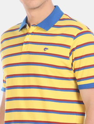 yellow striped polo t-shirt - 17584356 - Standard Image - 5