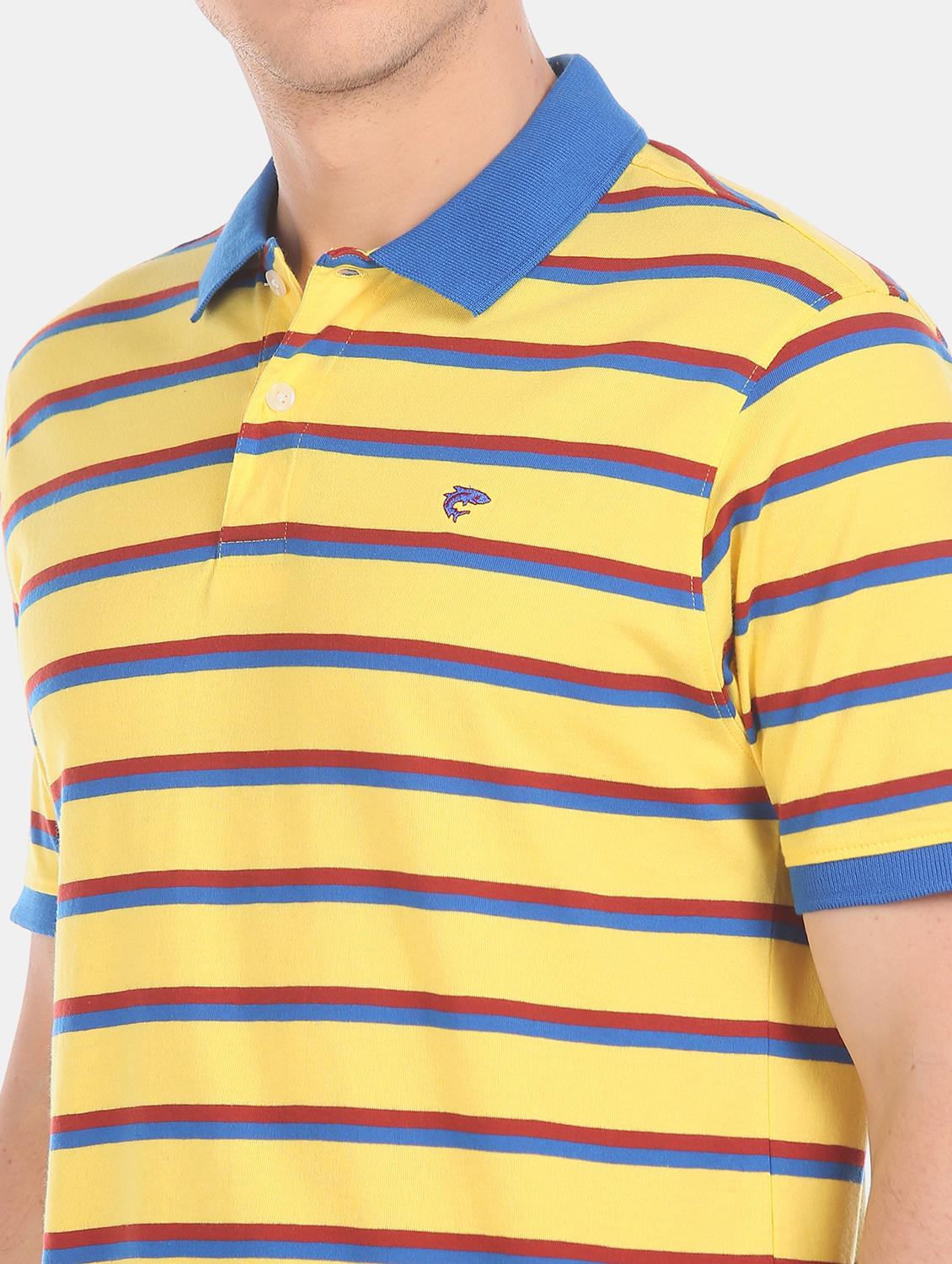 yellow striped polo t-shirt - 17584356 - Zoom Image - 5