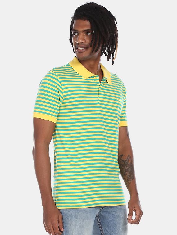 green striped polo t-shirt - 17584392 - Zoom Image - 2