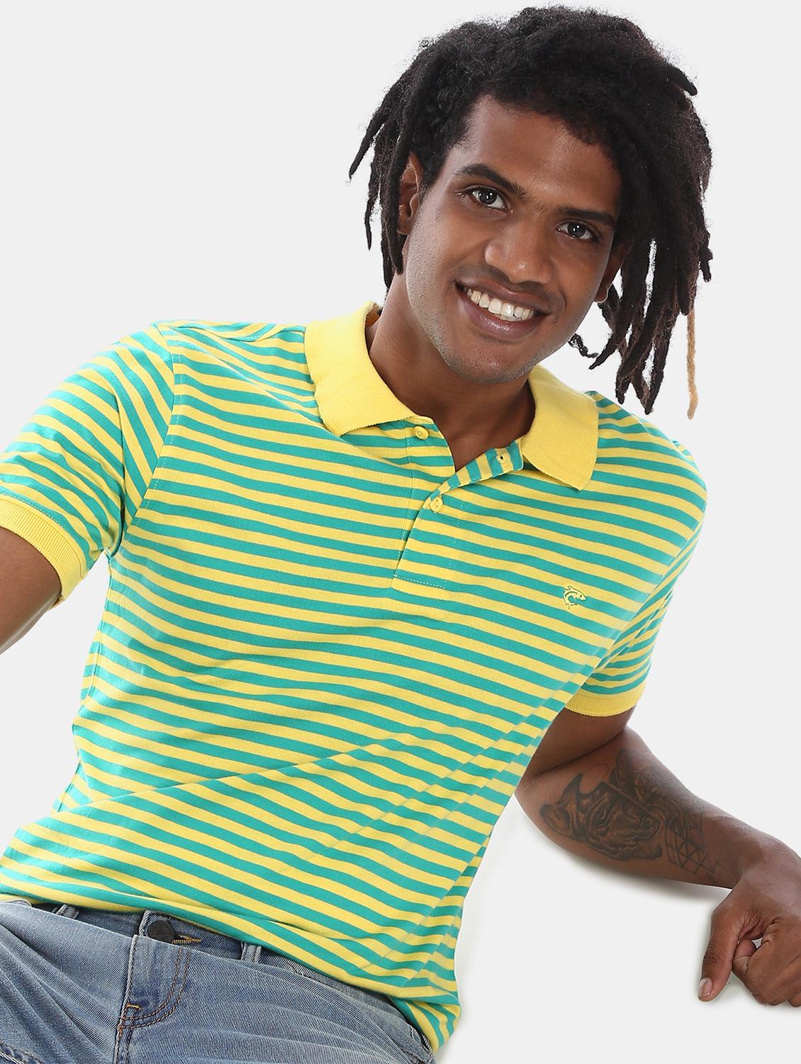 green striped polo t-shirt - 17584392 - Zoom Image - 5