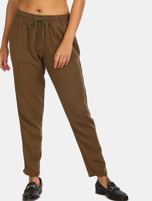 drawstring waist track pants - 17584477 - Standard Image - 1