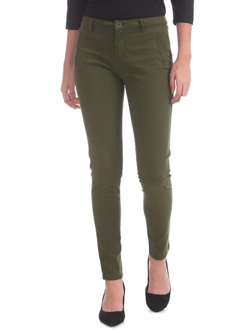green cotton chinos trousers - 17584490 - Standard Image - 1