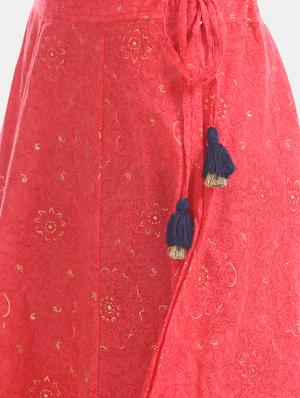 pink cotton aline skirt - 17584503 - Standard Image - 5