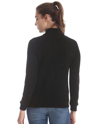 black polyester regular pullover - 17584529 - Standard Image - 3