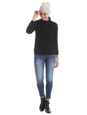 black polyester regular pullover - 17584529 - Standard Image - 4