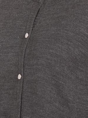 grey acrylic wool blend cardigan - 17584537 - Standard Image - 4