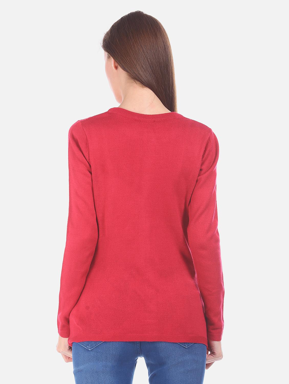 pink acrylic wool blend cardigan - 17584539 - Zoom Image - 3