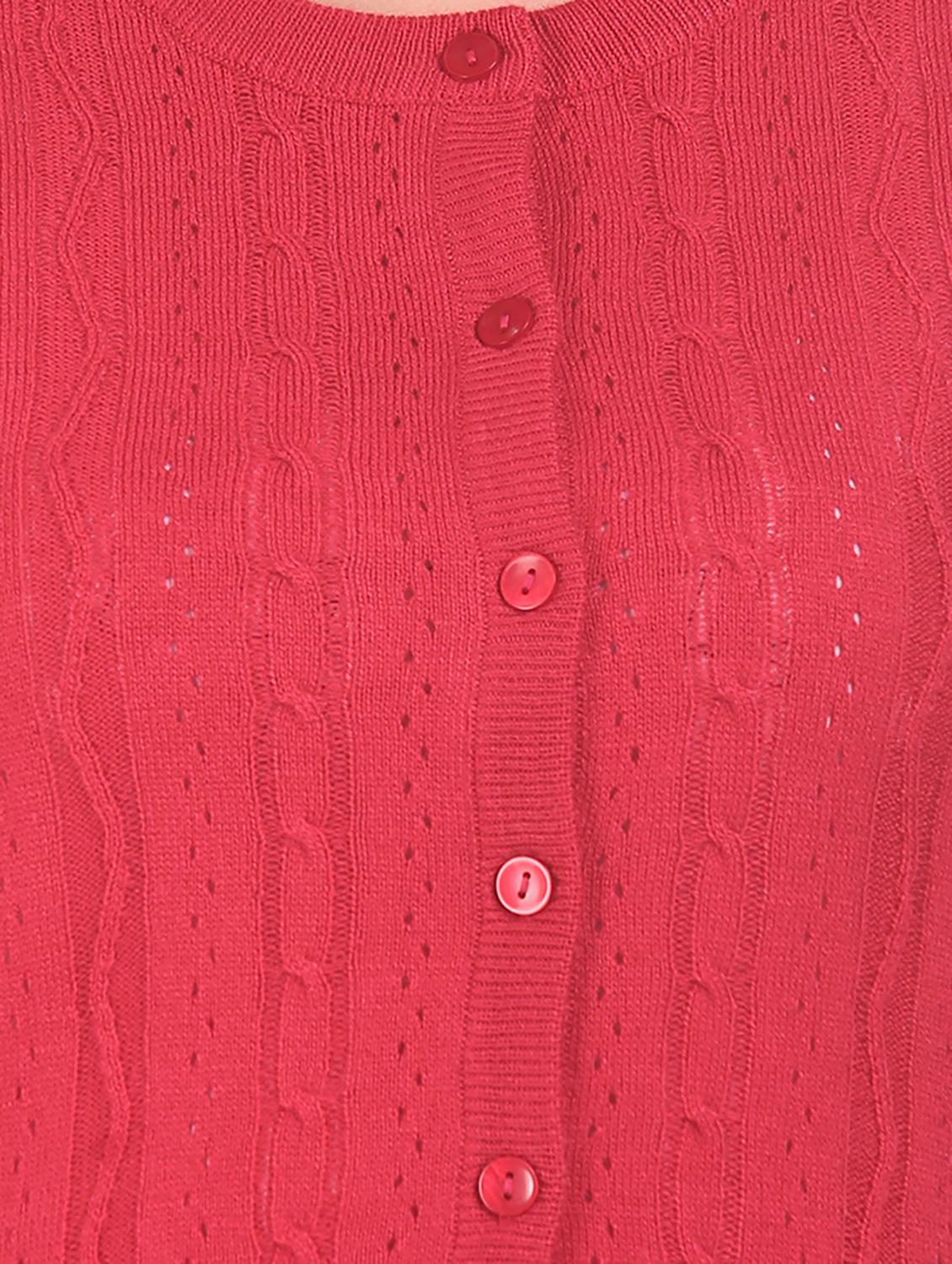 pink acrylic wool blend cardigan - 17584539 - Zoom Image - 5