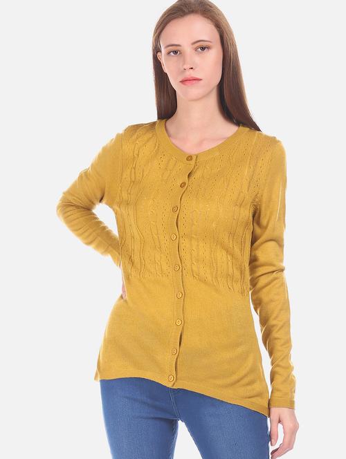 green acrylic wool blend cardigan - 17584540 - Standard Image - 1
