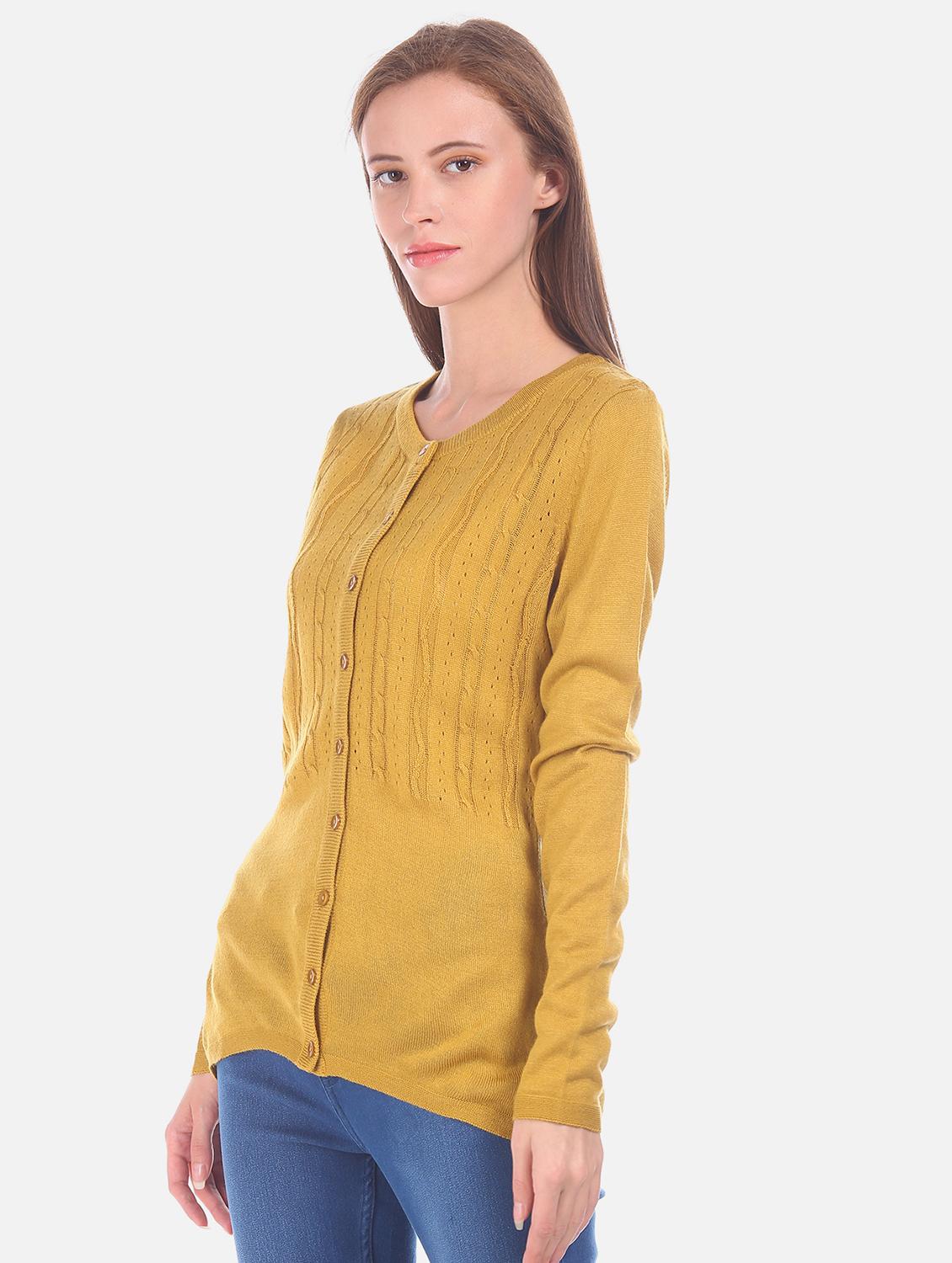 green acrylic wool blend cardigan - 17584540 - Zoom Image - 2