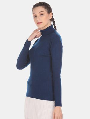 navy blue acrylic wool blend cardigan - 17584545 - Standard Image - 2