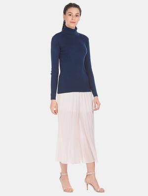 navy blue acrylic wool blend cardigan - 17584545 - Standard Image - 4