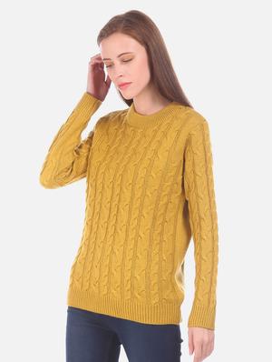 yellow acrylic wool blend cardigan - 17584551 - Standard Image - 2