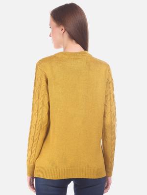 yellow acrylic wool blend cardigan - 17584551 - Standard Image - 3