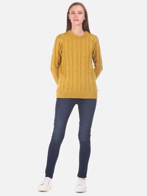 yellow acrylic wool blend cardigan - 17584551 - Standard Image - 4